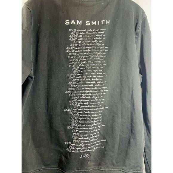 Sam Smith 2018 Thrills Tour Black Zip Hoodie Sz M - Picture 10 of 12